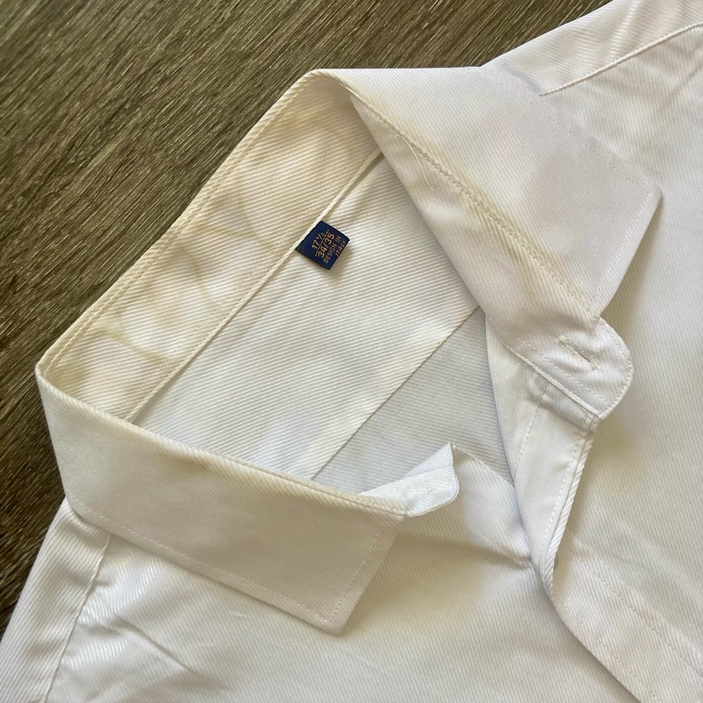 Men’s white french cuff button down dress shirt - Picture 2 of 5